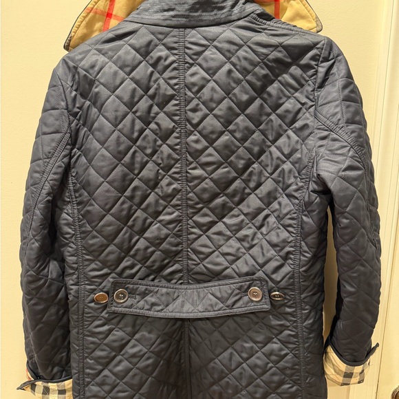 Burberry Brit Navy Quilted Jacket with Plaid Lining - Picture 5 of 5